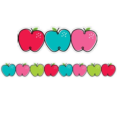 Creative Teaching Press Doodle Apples EZ Border, 48 Feet