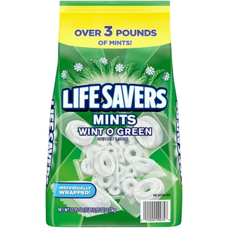 Life Savers Wint-O-Green Breath Mints Bulk Hard Candy, Party