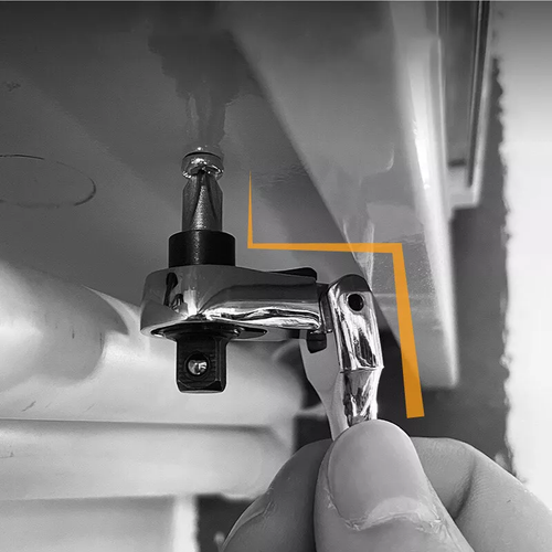 1/4" Drive Ratchet Handle Socket Wrench 72 Tooth Flexible Head Stubby Round