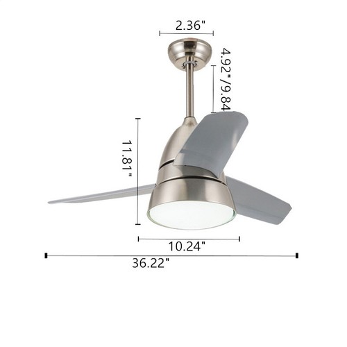 Details About Modern Mini Fan Ceiling Light Globes Led 3 Blades Hanging Lamp For Living Room