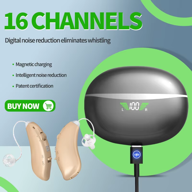 16 Channels Hearing Aids Digital Display Ear Back Type Digital Hearing Aids for