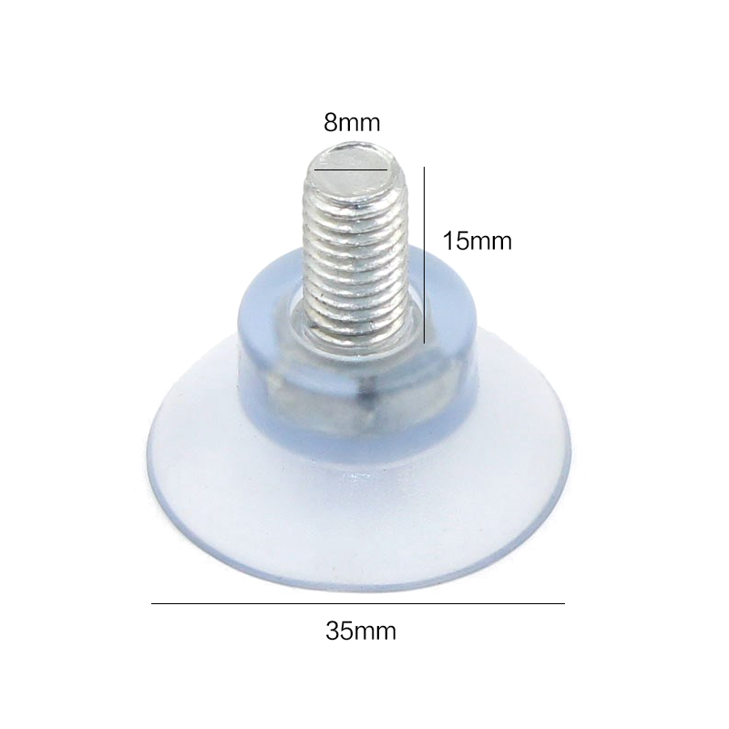 5 Pcs M6/M8 Transparent Sucker Screw Rubber Suction Cup Glass Table