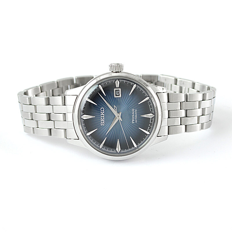 Pre-owned Seiko Presage Sary123 Mechanical Automatic Cocktail Time Watch Navy Dial 40.5mm