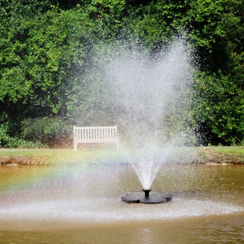 Solar Power Fountain Submersible Water Pump With Filter Panel Pond Pool 200L/h