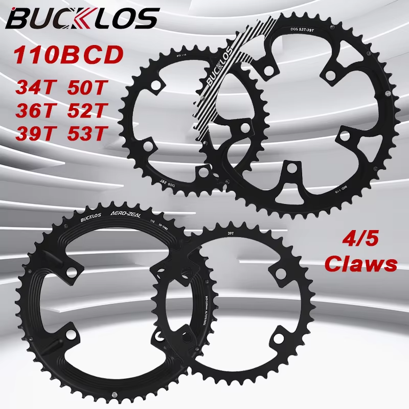 Ultralight Double Chainring for Road Bike 110BCD 50-34T 52-36T 53-39T Bicycle Cr