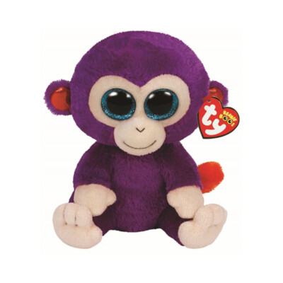 TY Beanie Boos - GRAPES the Purple Monkey (Glitter Eyes) (6 inch) - MWMTs Boo