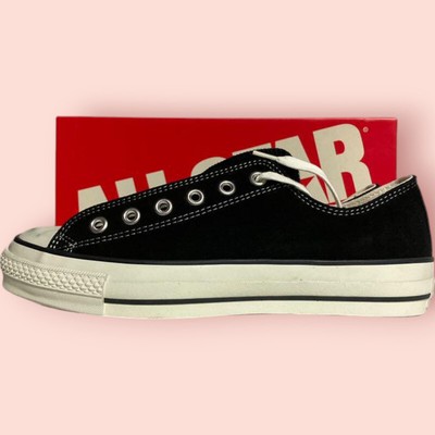 Converse All Star Suede Black Shoes Men 7.5US Made in Japan 2015