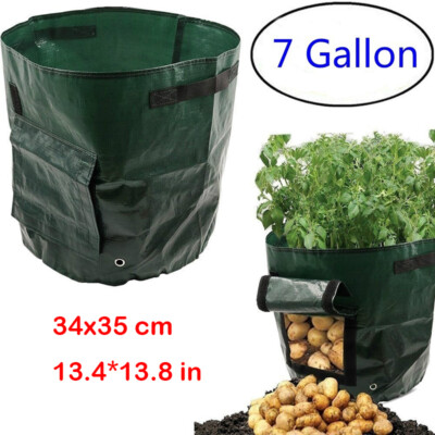 5/7/10 Gallon DIY Potato Grow Planter PE Cloth Planting Container Bag Garden Pot