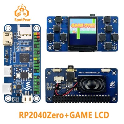 Raspberry Pi PICO RP2040-PiZero WITH 1.3inch LCD Game HAT