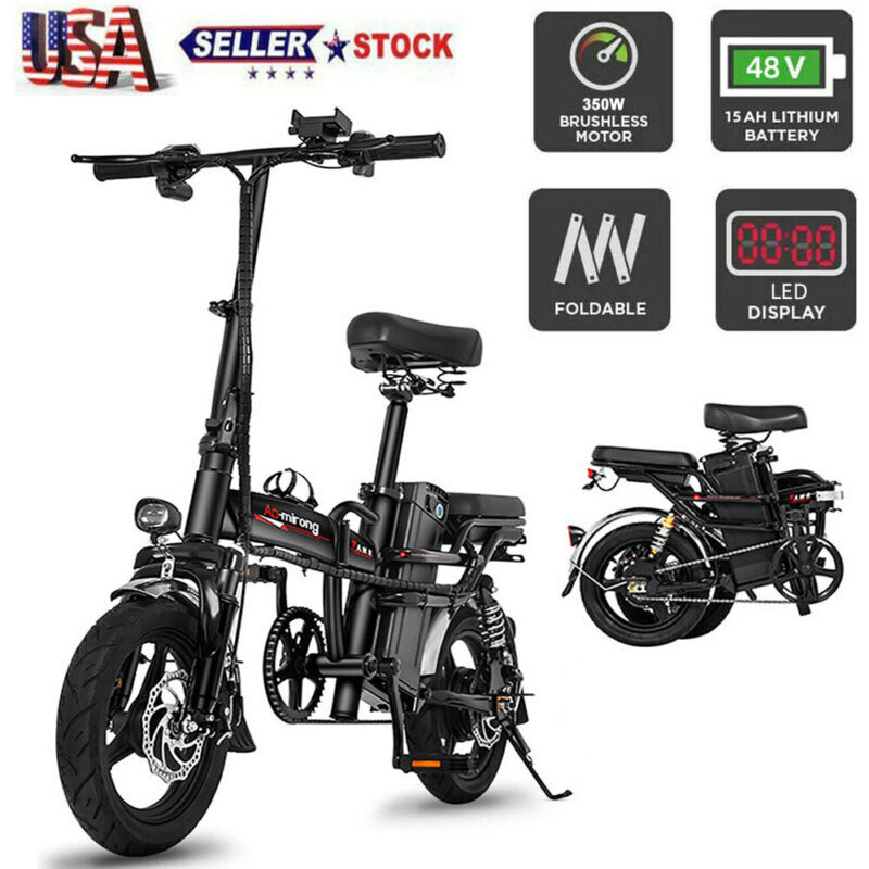 350W 48V Motor Adults Electric Scooter with Seat Folding E-Scooter Commuter US