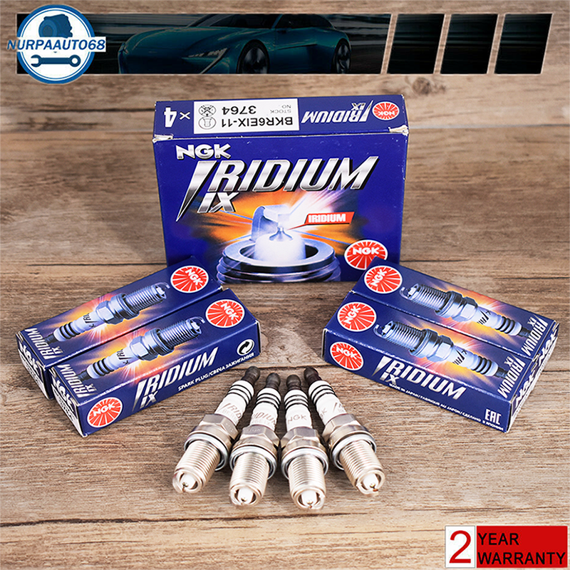 4PCS BKR6EIX-11 NGK 3764 Spark Plugs Iridium IX BKR6EIX11 US FREE SHIPPING
