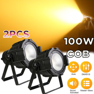 100W COB LED Par Light DMX Stage DJ Audience Blinder Light Warm White Cool White