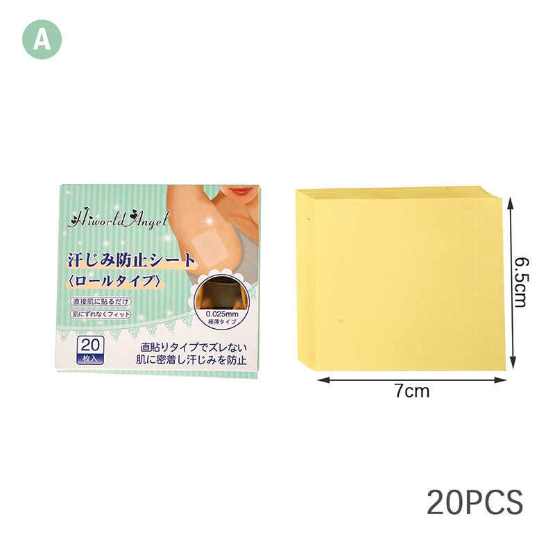 1Roll /20 Sheets Transparent Antiperspirant Sticker Disposable Prevent