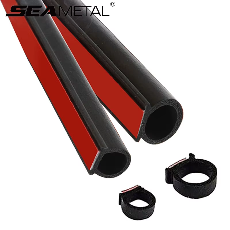 Car Door Seal Strip 2/4/8m Auto Rubber Sealant D Type Noise Insulation Anti-Dust
