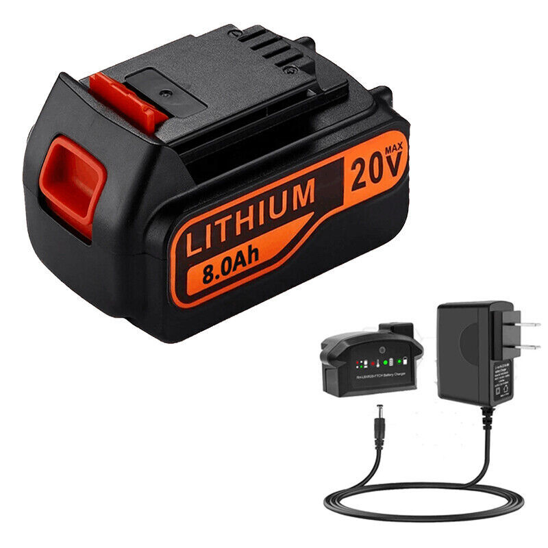 8.0Ah 20Volt LB2X4020 Battery FOR Black and Decker 20V MAX Lithium LBXR20 LBX20