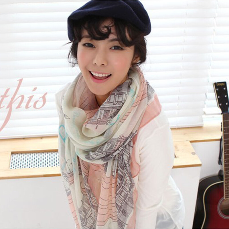 Details About Womens Eiffel Tower Printed Long Cotton Scarves Ladies Fancy Stole Shawl Wrap
