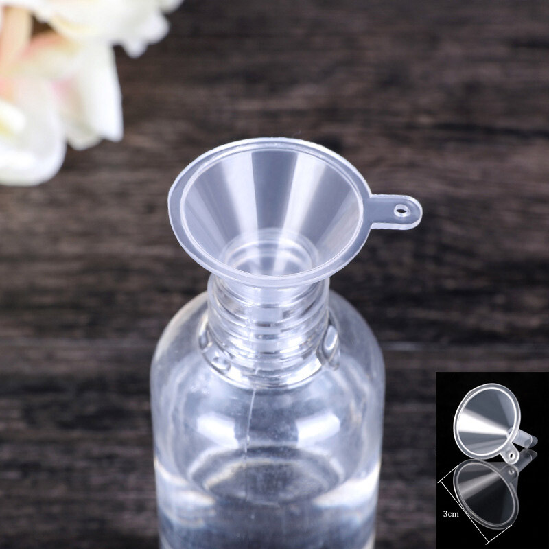 25/50Pcs Mini Plastique Entonnoirs Pour Parfum Liquide Huile Remplissage Vide