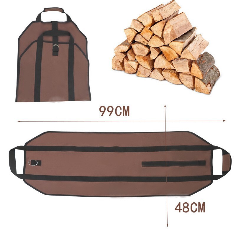 Firewood Log Carrier Bag Heavy Duty Log Tote Bags Holder for Indoor Outdoor Tool