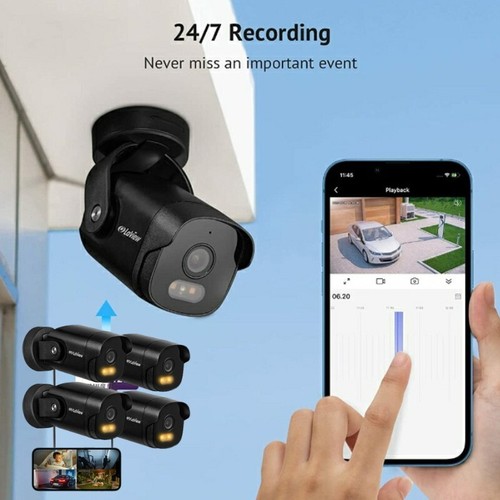 Camaras Para Grabar 24/7 En Vivo Vision Nocturna Deteccion Movimiento Para Casas