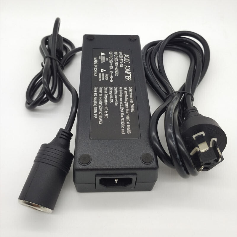 cigarette lighter to 120v converter 120W AC 110V To Dc12V 10A Car Cigarette Lighter Power Converter Adapter  Inverter
