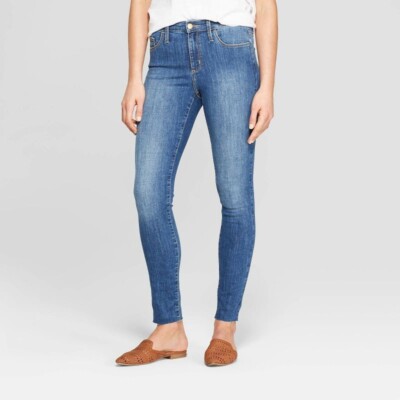 Women's High-Rise Skinny Jeans - Universal Thread 0 Long Blue