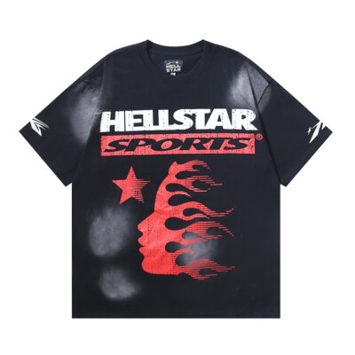 Hell Studios Family star Tee Washed Black Mens Cotton Short sleeved T-shirt