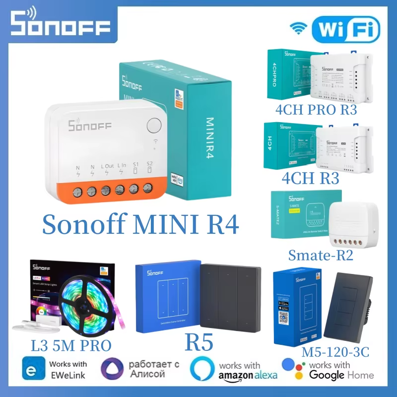 MINI R4 R5 4CH Pro R3 4CH R3 S-mate WiFi Smart Switch Switchman M5 L3 Pro 5M
