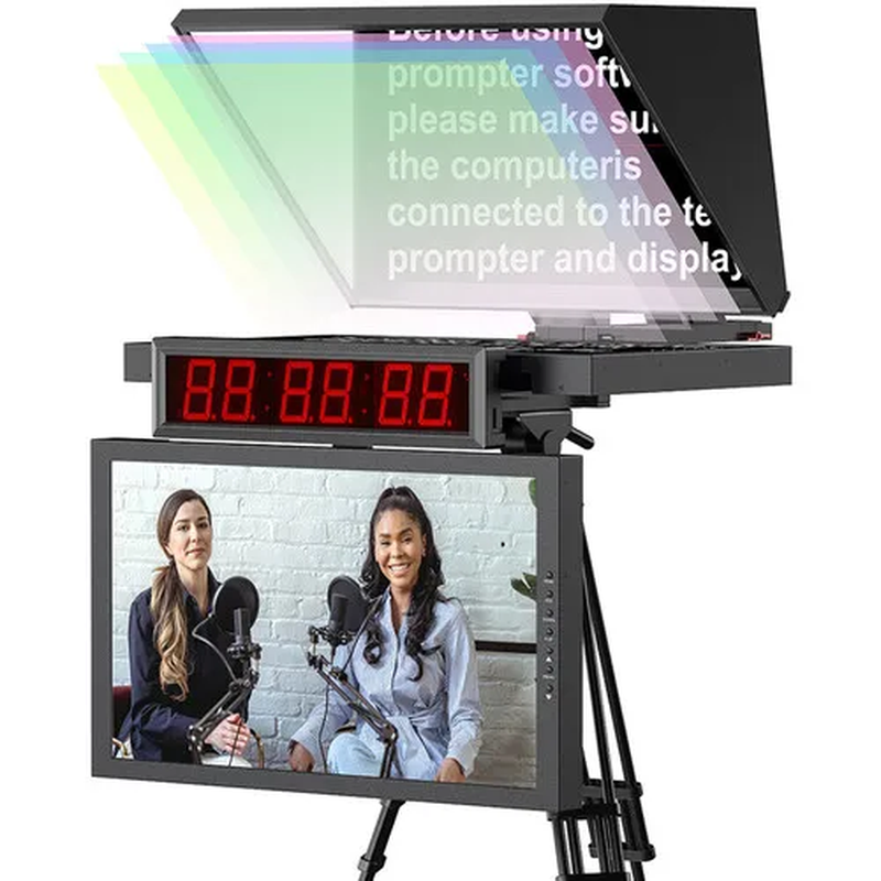 DT20-M Dual-Screen HDMI-compatible/3G-SDI High-Bright Teleprompter (20")