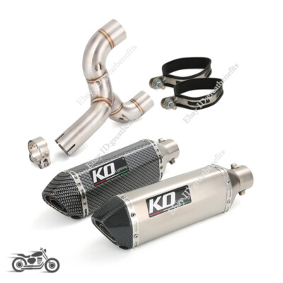Slip On For Benelli 600 Exhaust System 370mm Muffler Mid Connect Pipe DB Killer