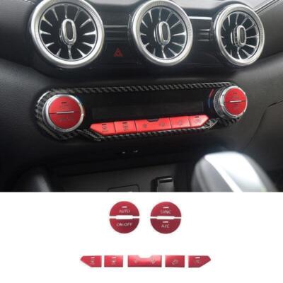 For Nissan Sentra 2020-2024 Red Aluminum Central Console AC Switch Sticker Cover