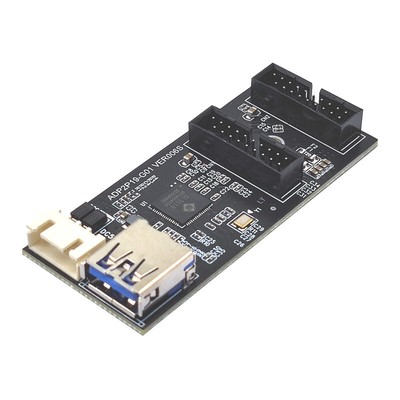 USB 3.2 to Dual 19Pin Expansion Card for Win7/8/10/11/for Linux/for 32/64BIT