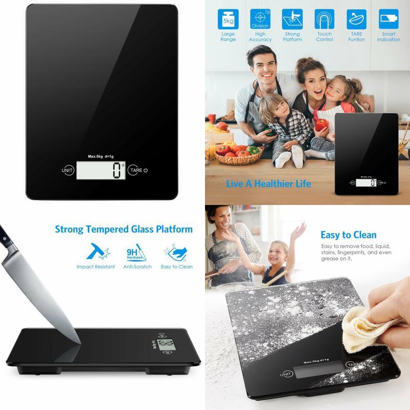 Amir Digitale Küchenwaage, Digitalwaage , Professionelle Waage, Briefwaage 5Kg