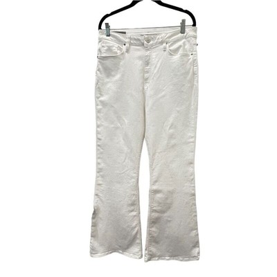 Hudson Womens Holly High Rise Flare Jeans White Size 33 