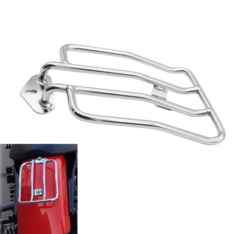 1PC Chrome Motorcycle Bike Luggage Rear Fender Rack Support Shelf Rear Solo Seat
