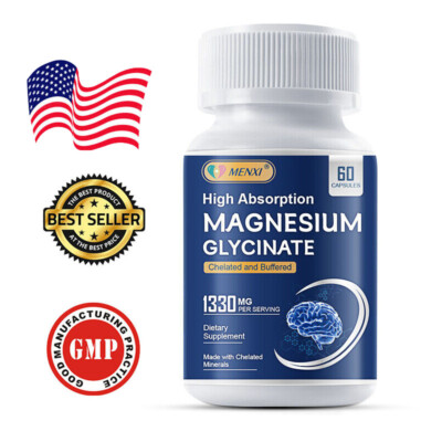 Magnesium Glycinate 1330mg hard capsule - For Calm,Nervous System, Muscle, Sleep