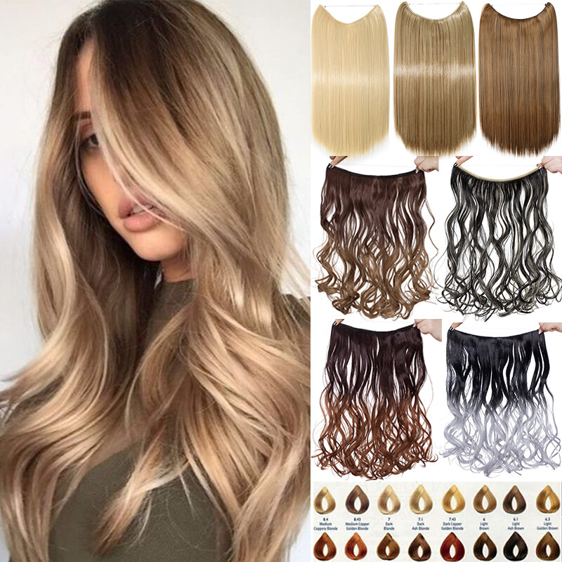 Natural Halos No Clip In Hair Extension Long Straight Secret Line
