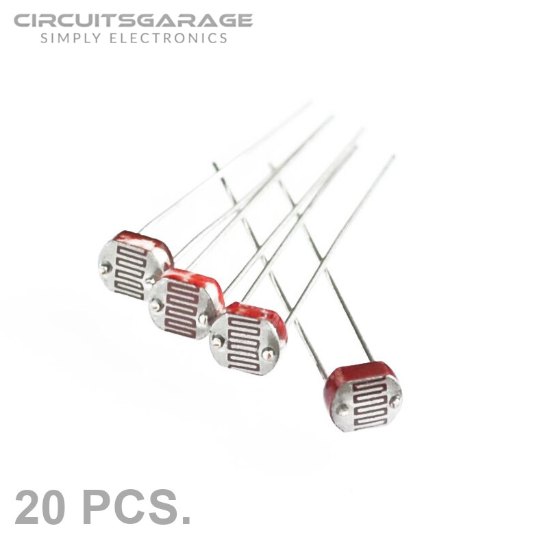 20 X 5mm Photoresistor GL5528 LDR Photo Resistor Light Dependent