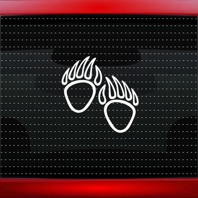 Bear Paw #11 Native American Car Decal Window Sticker Feather Wolf (20 COLORS!)