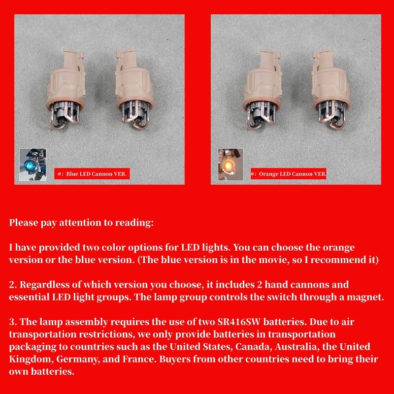 NEW Weapon Upgrade Kit LED Hand Cannon For SS108 Wheeljack DIY Accessories