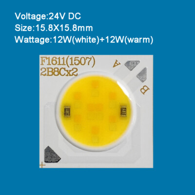 24V 8W 12W HIGH CRI COB Bicolour LED Chip lamp Light for Spotlight Floodlight