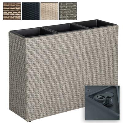 Übertopf Slim Wellen Eckig Beige 6 Größen Blumentopf 3D Effekt Pflanztopf