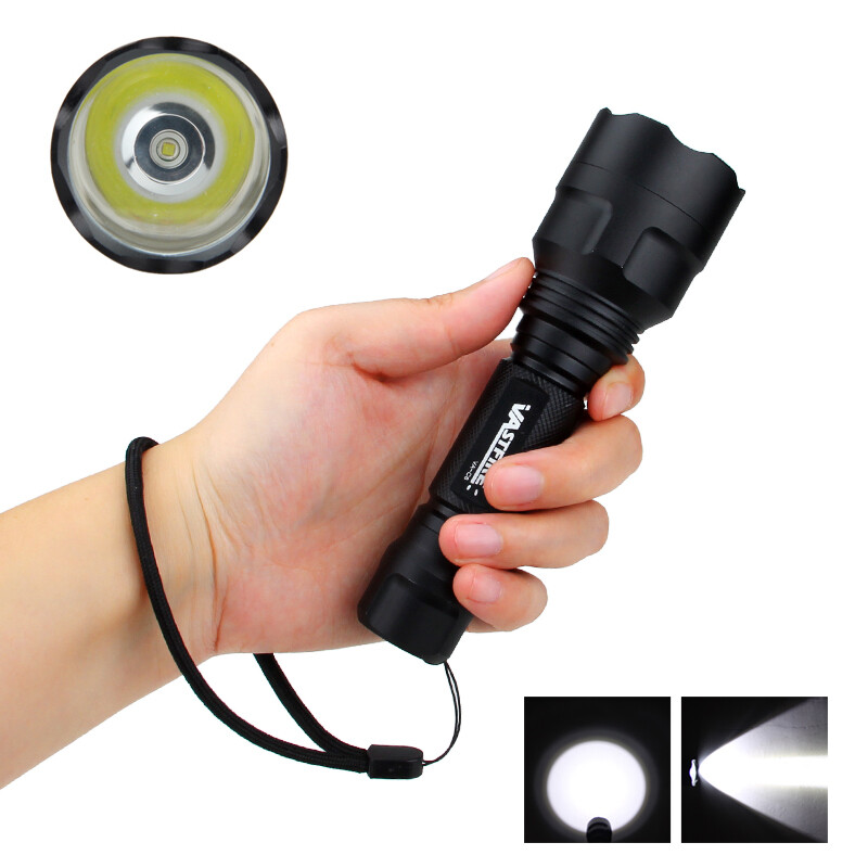 Tactical LED Flashlight Torch 800 Yards Hunting White Light Rechargeable Coyote