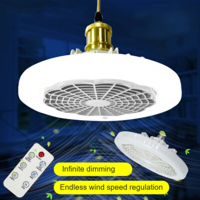 Modern Led Ceiling Fan with Light E27 Adjustable Bedroom Living Room Fan Lamp US