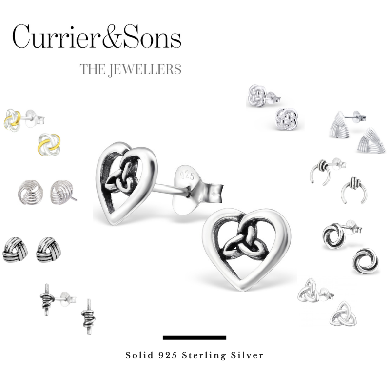 925 Sterling Silver Knot Design Stud Earrings (Collection 2)
