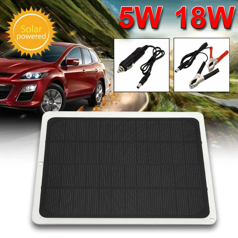 5W Watt 12V Volt Mono Solar Panel Battery Charger Kit Waterproof Backup Power