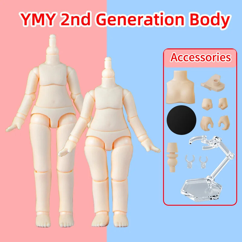 New YMY Body Joint Doll BJD 2nd Gen DIY 1/12 Scale Boy Girl 