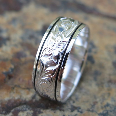Cubic Zirconia / Sterling Silver 925 Ring / Rhodium Plated