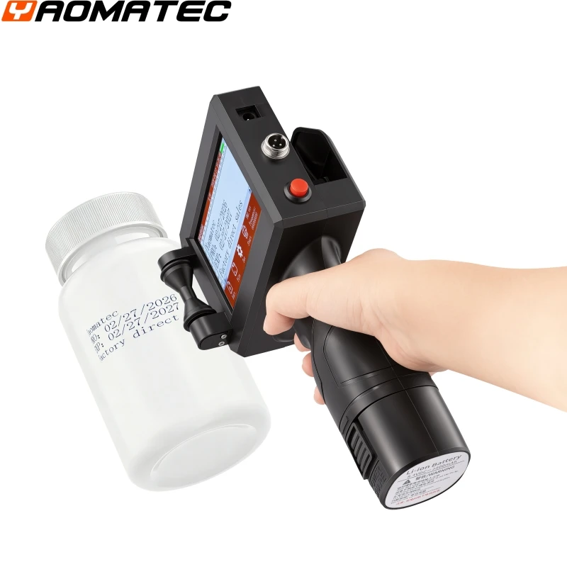 portable printer QR Bar Batch Code Date Logo Expiry Label Portable Handheld Jet