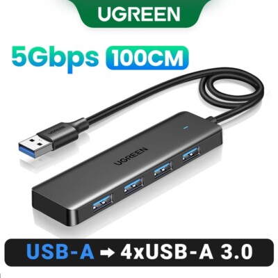 UGREEN USB HUB 4 in 1 USB 3.0 Hub For Mouse Keyboard MacBook Laptop PC Xbox PS5