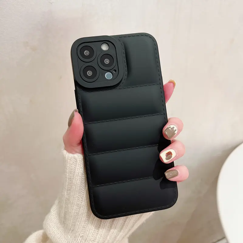 Puffer Pastel Jacket Style Cover Case For iPhone 14 14 Pro